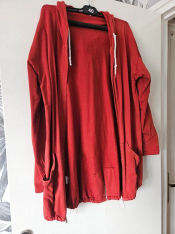 Gilet veste couleur rouille