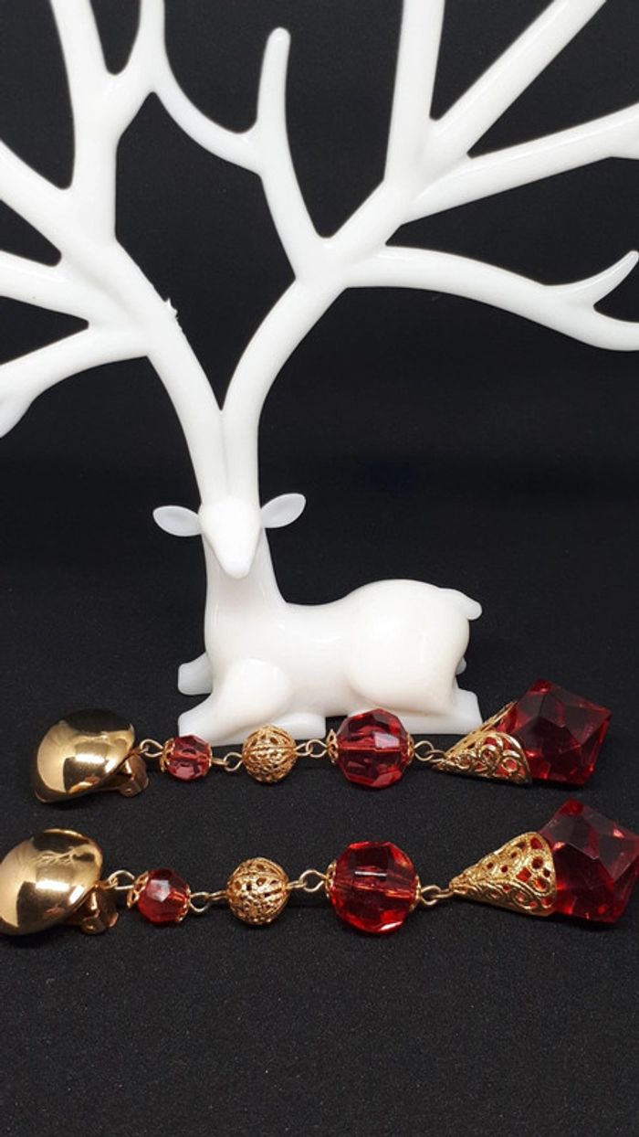 Très grand boucles d'oreilles vintage - photo numéro 4
