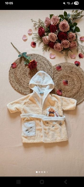 Magnifique peignoir winnie 3mois 