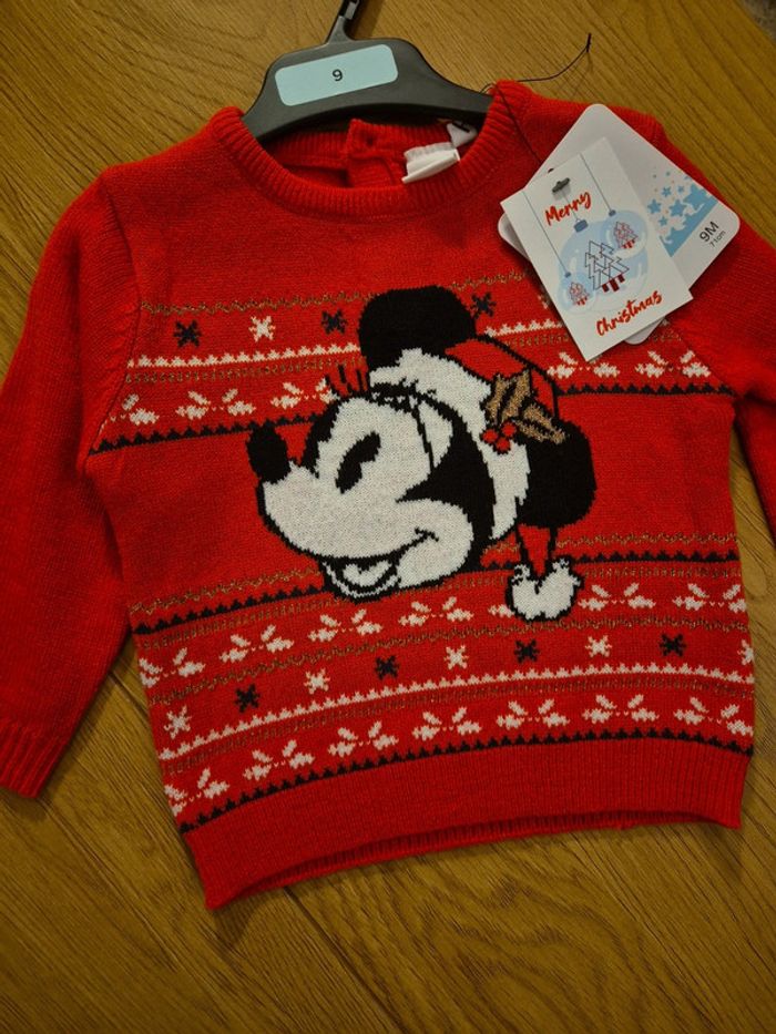 Pull minnie disney noel 9 mois 71 cm neuf