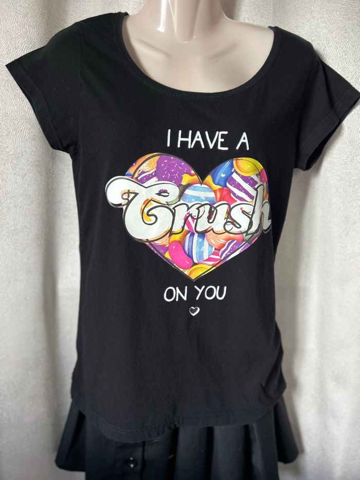 T-shirt noir candy crush size M - photo numéro 1