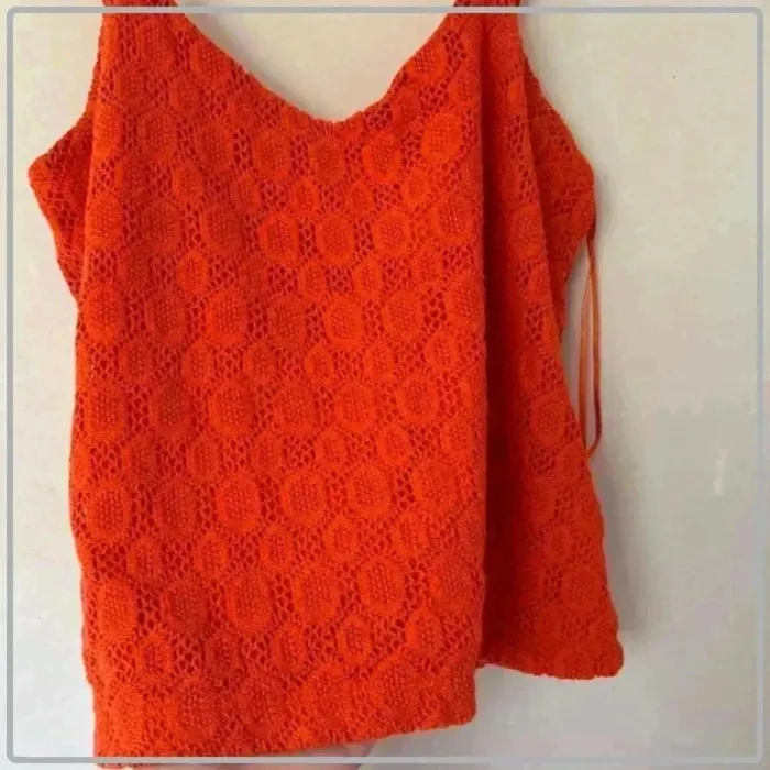 Crop top orange taille s cache cache - photo numéro 4