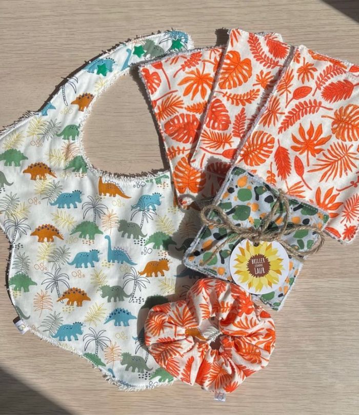 Kit naissance lingettes bavoir chouchou neuf - photo numéro 6