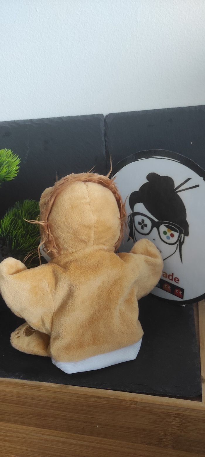 Doudou marionnette Lion marron blanc maisons du monde moustache crinière - photo numéro 2