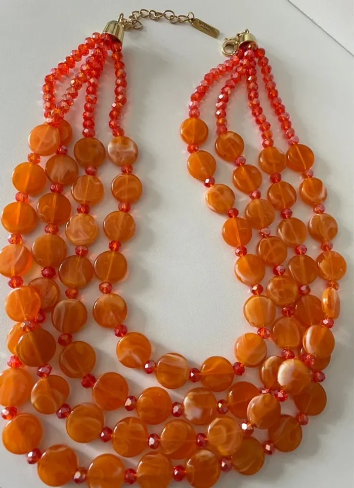 Collier multicouche orange week-end MaxMara - photo numéro 7