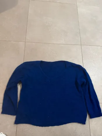 Pull bleu ample pour femme, très bon état, taille L/XL