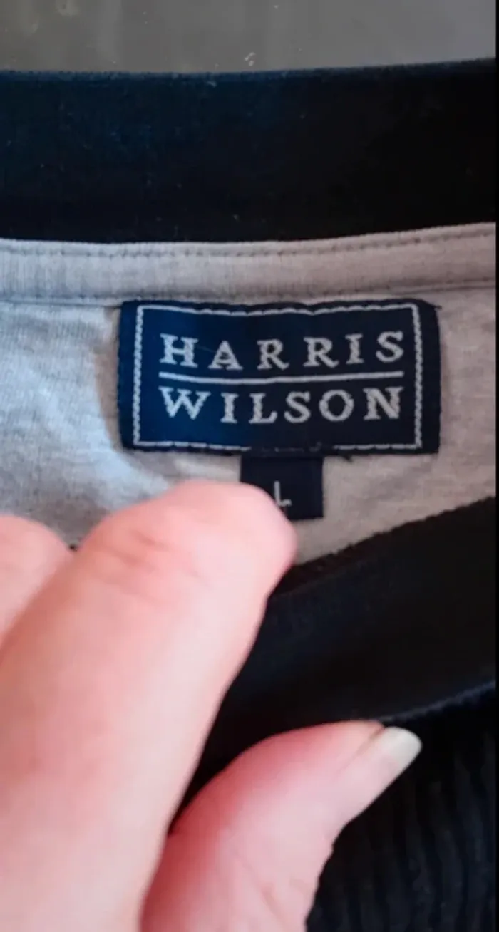 Très joli et simple Tee-shirt noir homme taille L Harris wilson - photo numéro 5