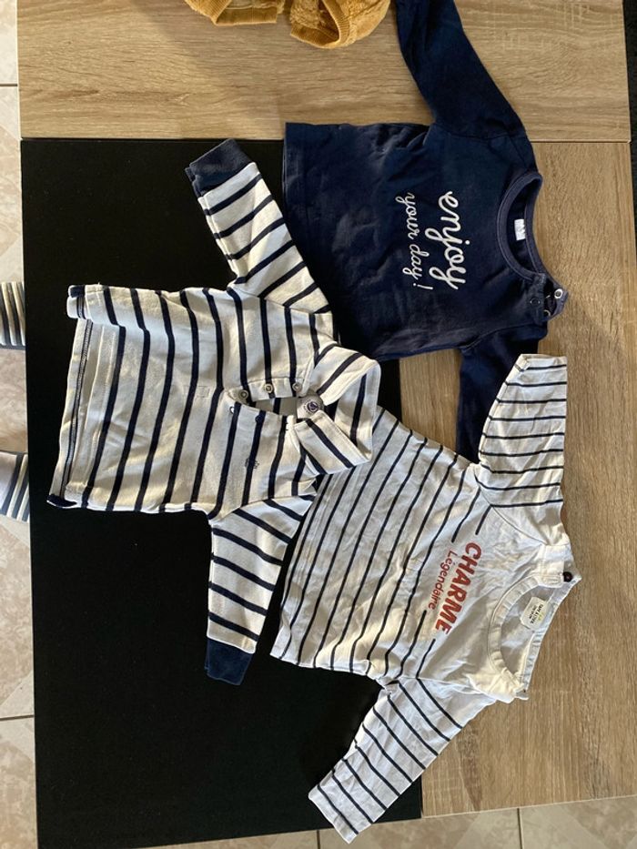 Lot de 3 t-shirts manches longues