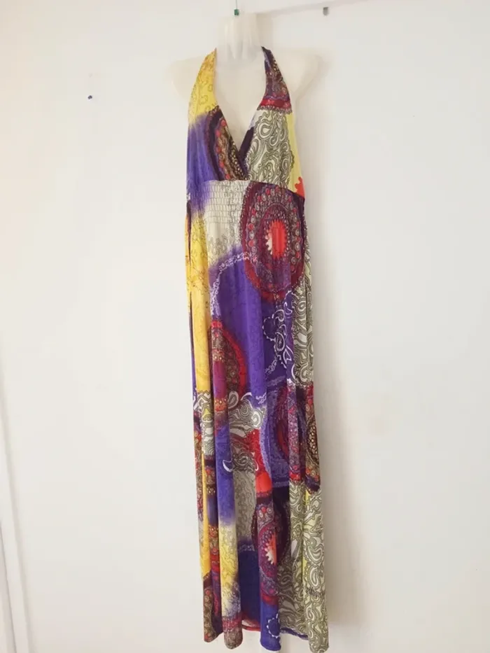 Robe longue d'été à motifs femme