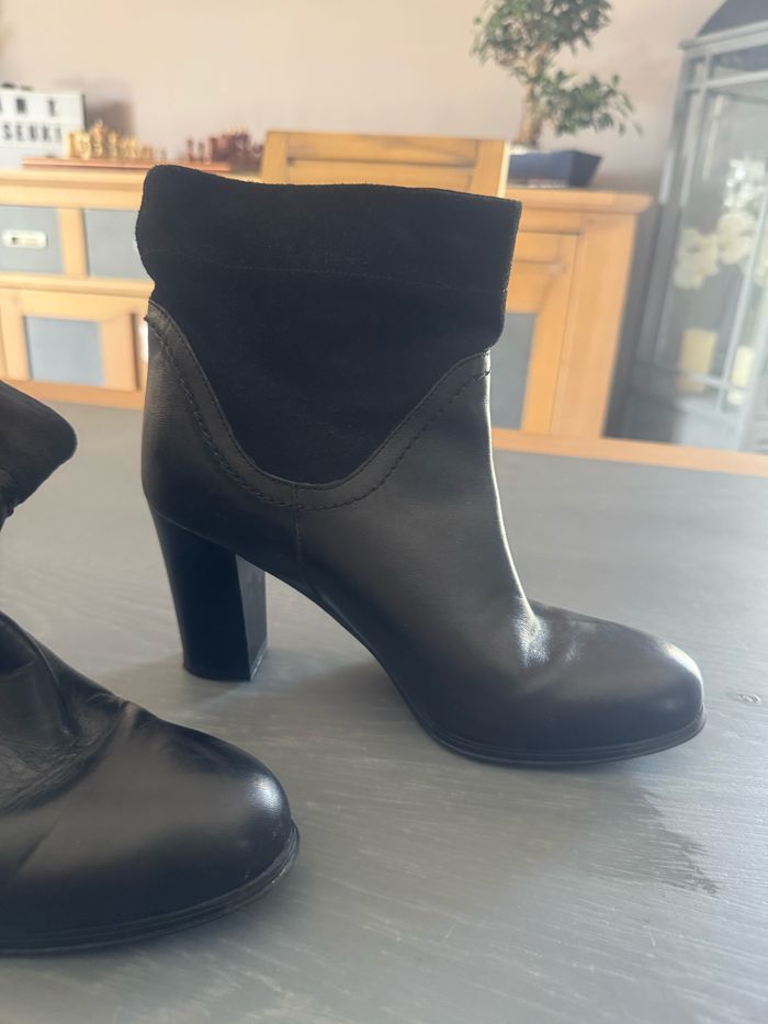 Bottines André cuir noir taille 38 - photo numéro 2