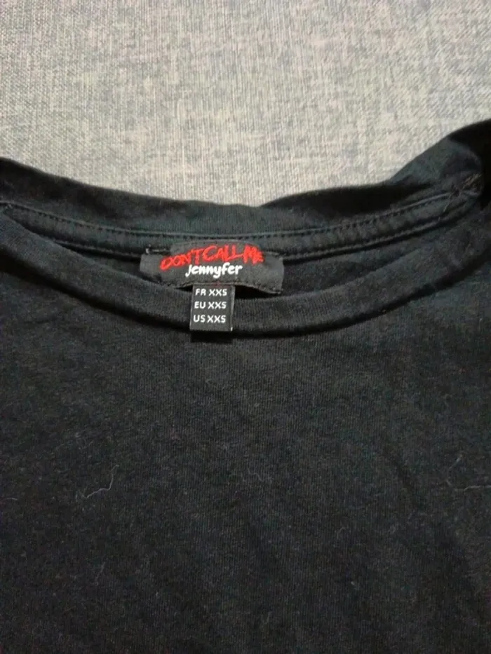 C48 t-shirt noir Jennyfer XS - photo numéro 3