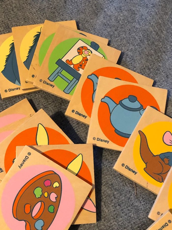 Jeu de mémoire puzzle chiffre en bois Winnie L’ourson - photo numéro 2