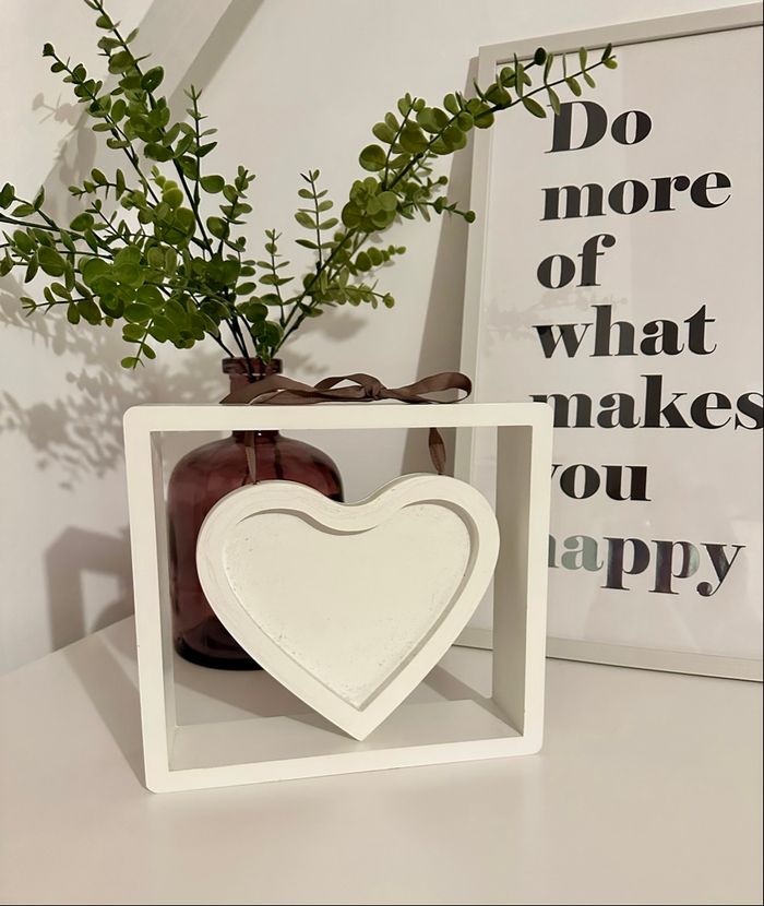 💜 Cadre photo cœur blanc 💜 - photo numéro 2