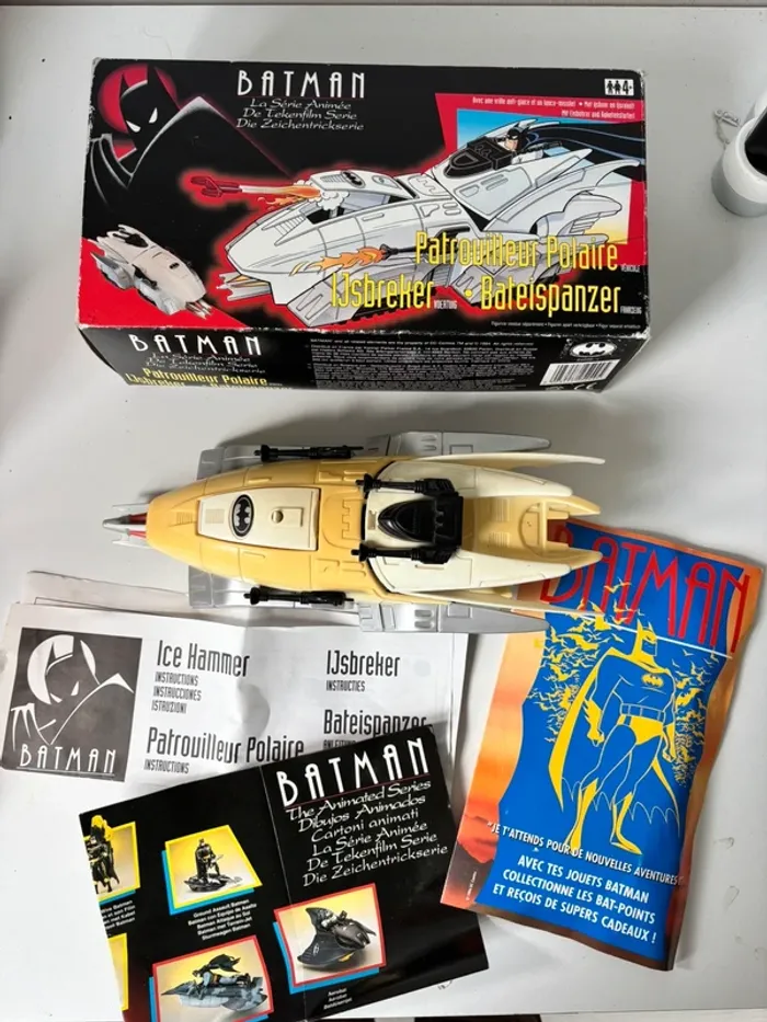 Véhicule voiture Batman figurine vintage complet Kenner la série animée , patrouilleur polaire - photo numéro 10