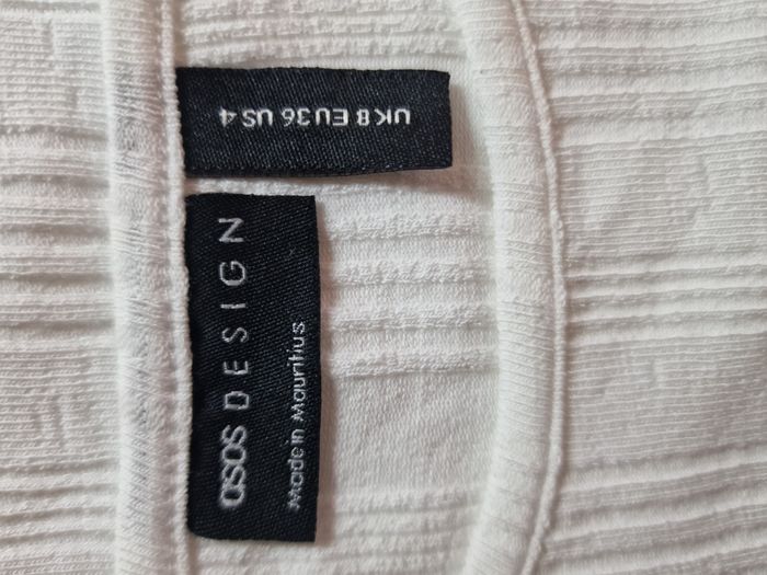 T-shirt Crop Top Asos Design – 36 – Blanc – État : Très bon - photo numéro 5