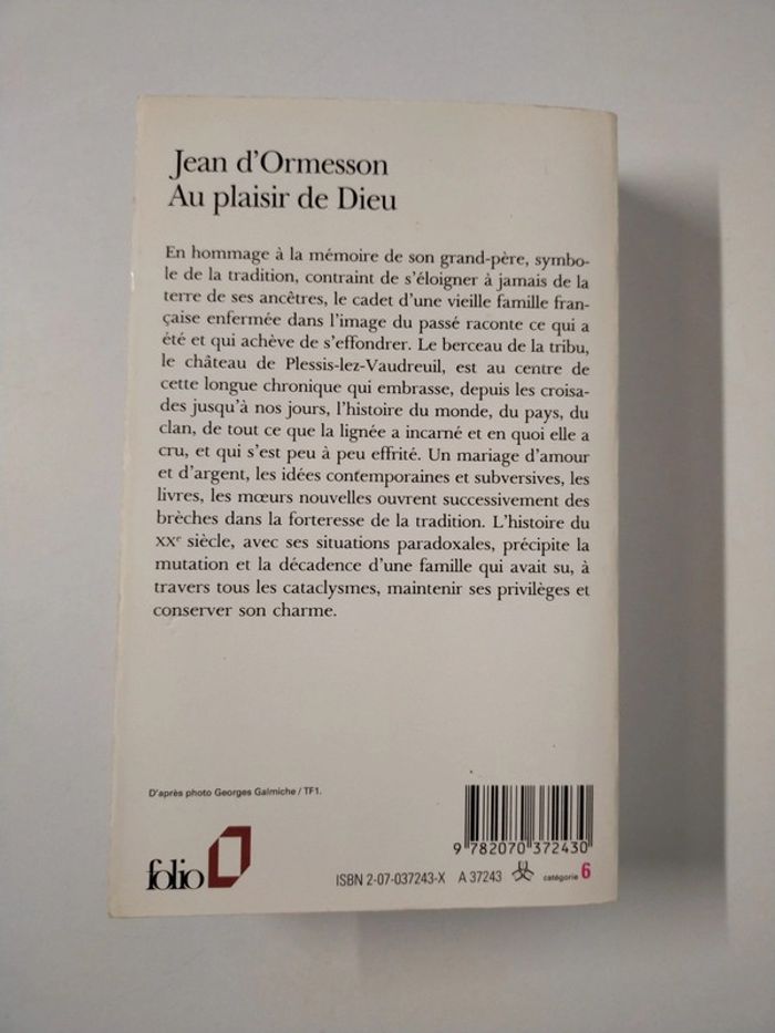 Lot de 2 livres Jean d'Ormesson - photo numéro 3