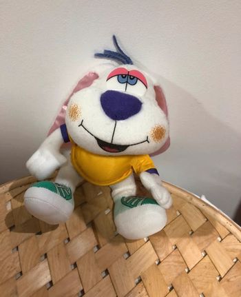 Peluche vintage lapin blanc diddl en très bon état