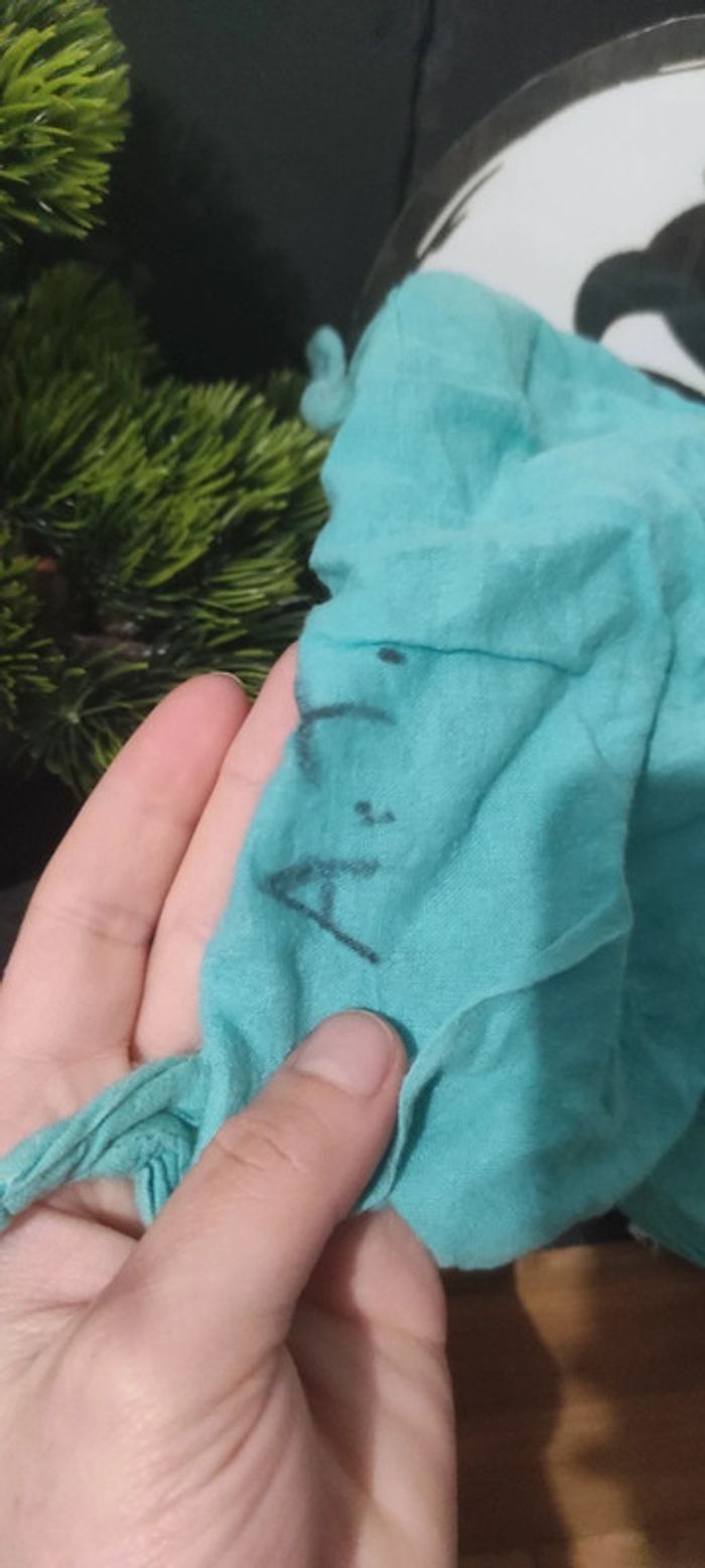 Baby Nat Doudou Ours lange Fleur bleu orange Turquoise Petale bn031 gaze lange - photo numéro 3