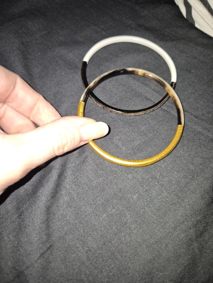 Lot de 2 bracelets neufs en corne de bœuf - photo numéro 3