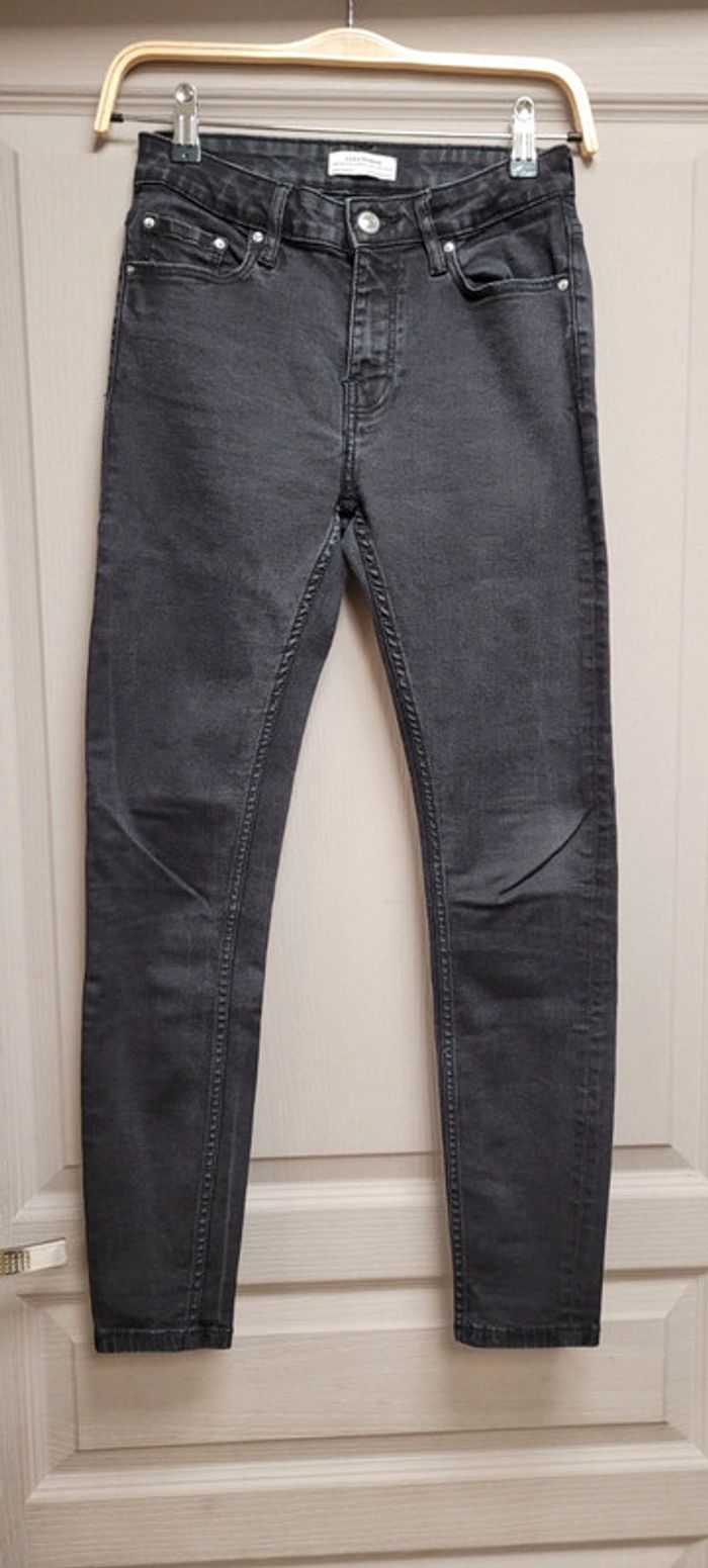 Jean slim Noir délavé Zara Premium
