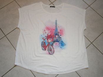 Tee-shirt MC blanc SHEIN Curve Taille 2XL