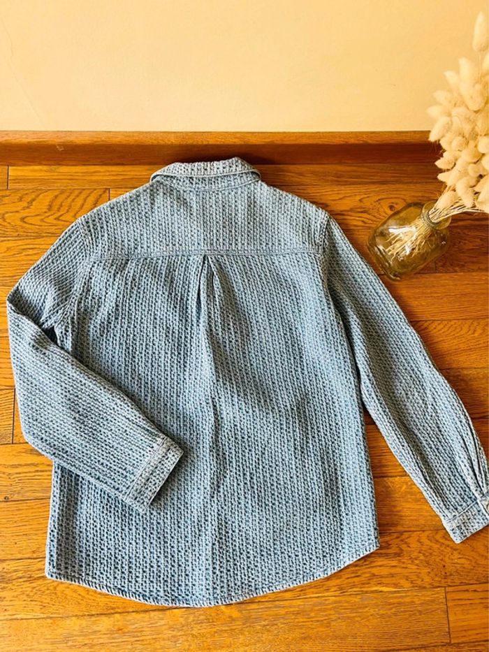 Sublime veste feelhoo en jean bleu à poche et col taille L - photo numéro 8