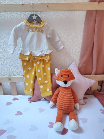 Ensemble pull et pantalon molletonné - Theme lapin - 6 mois - Orchestra/Gémo