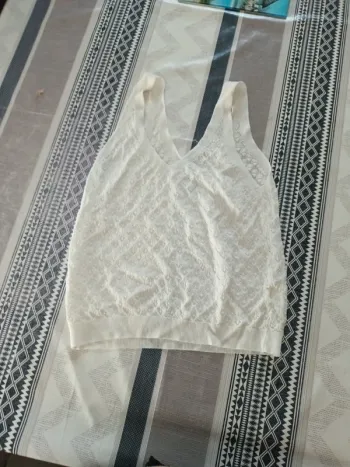 Top blanc crème
