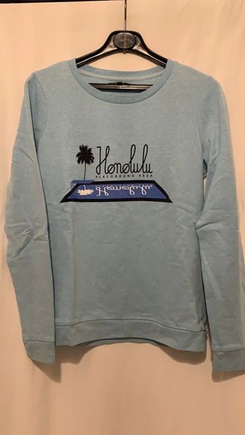Pull bleu ciel chiné