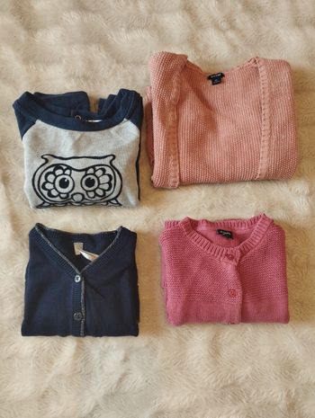 Lot de gilet fille 3 ans 