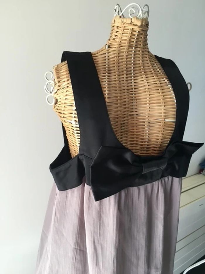 Robe Vero Moda grise et noire avec noeud taille S / M - photo numéro 2