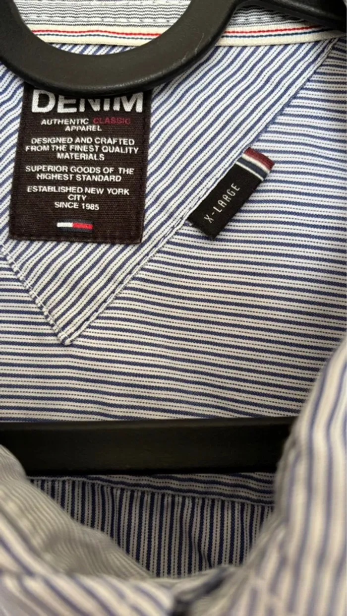 Chemise courte rayée oversize upcyclée Tommy Hilfiger X Marlene rougier - photo numéro 5