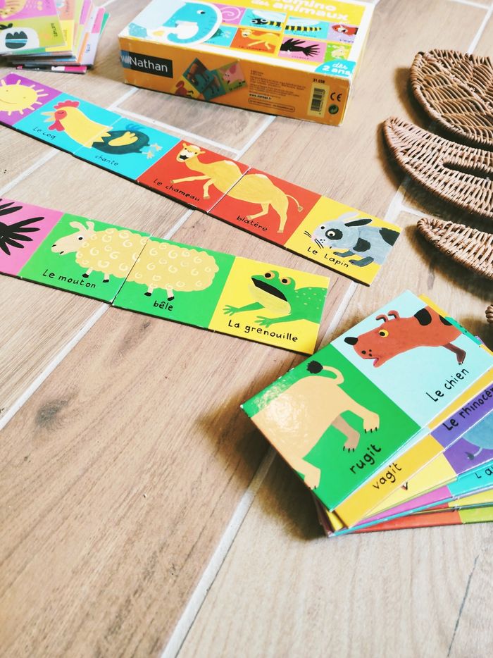 🦩Jeu Domino des animaux puzzle 2 en 1 marque Nathan - photo numéro 2