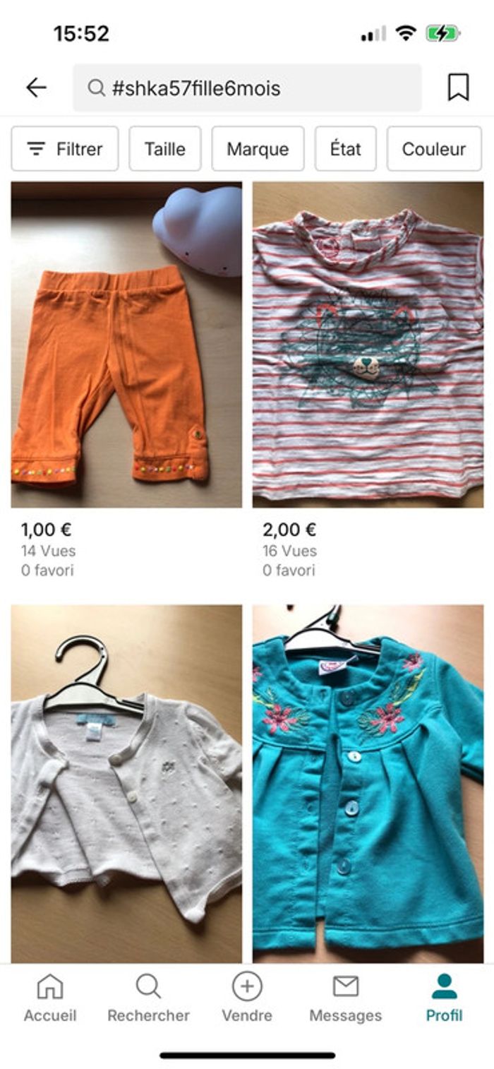 Short fille robes t-shirt 6 mois - photo numéro 3