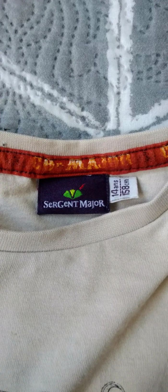 Maillot motif alphabet beige fille 14 ans sergent major - photo numéro 5