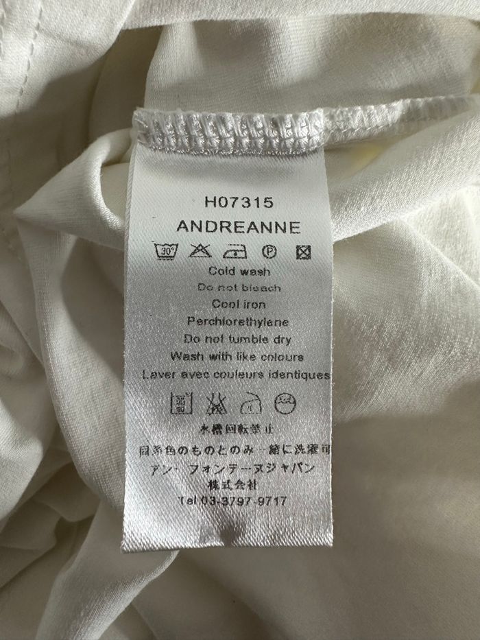 Chemisier blanc froufrous et mesh Anne Fontaine T42 XL - photo numéro 8