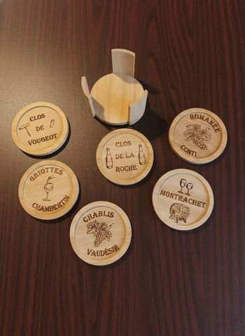 Set 6 Sous-verres Bambou Personnalisables
