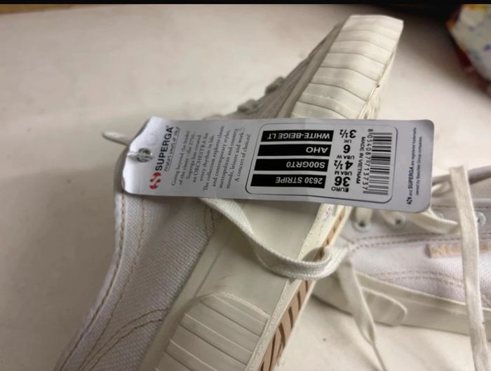 Baskets Superga 2630 Stripe – Taille 36 – Blanc & Beige neuve - photo numéro 7