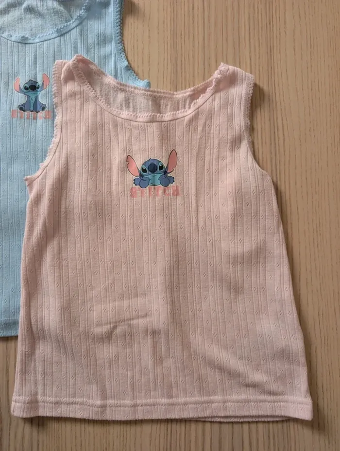 Lot 3 débardeurs thermique Stitch disney - photo numéro 2