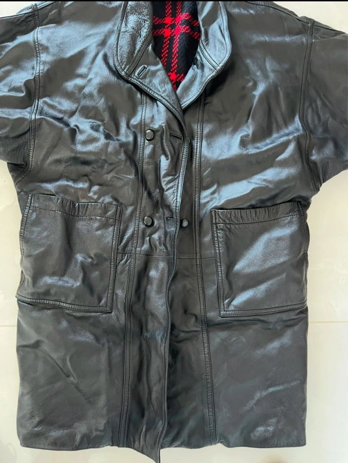 Manteau trench vintage 40/42 cuir - photo numéro 16