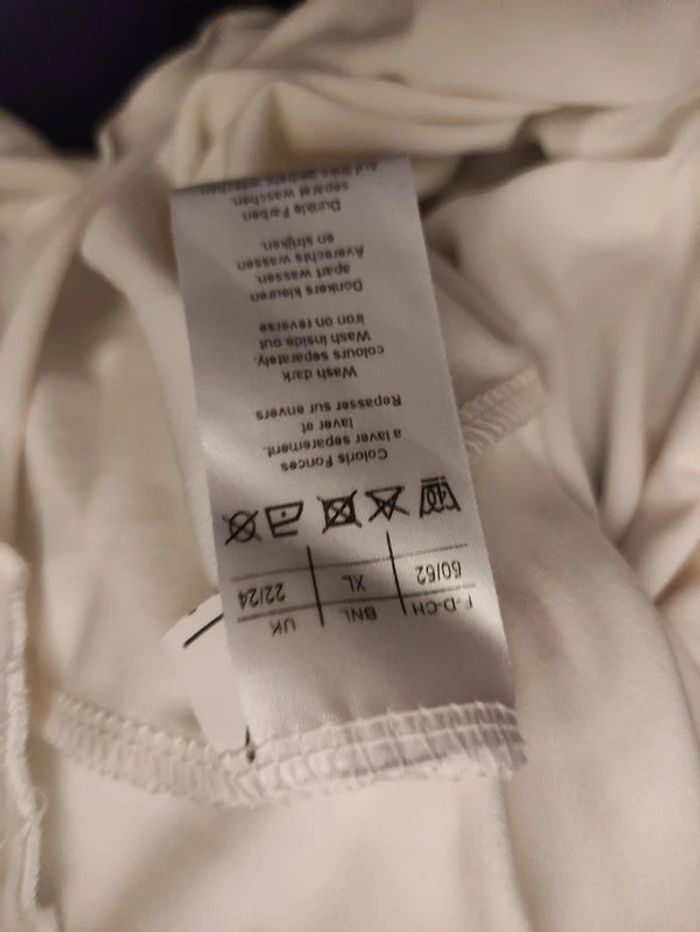 Tunique crème Damart fleurie broderies taille 50/ 52 - photo numéro 7