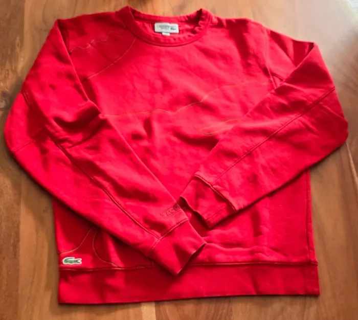 Sweat Lacoste rouge - Taille S - photo numéro 4