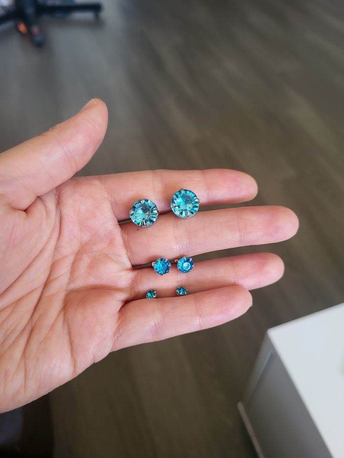 Boucles d'oreilles bleues