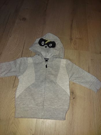 Veste zippée à capuche 6 mois tbe