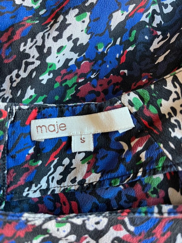 Blouse en soie à motifs Maje S - photo numéro 7