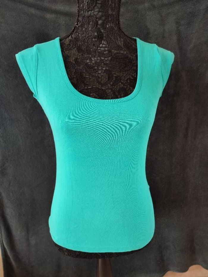 T shirt turquoise taille s