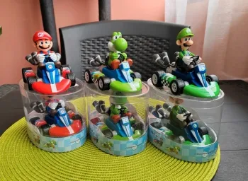 Lot 3 Figurines Super Mario - Mario Kart à propulsion - Nintendo, Wii - Mario, Luigi, Yoshi