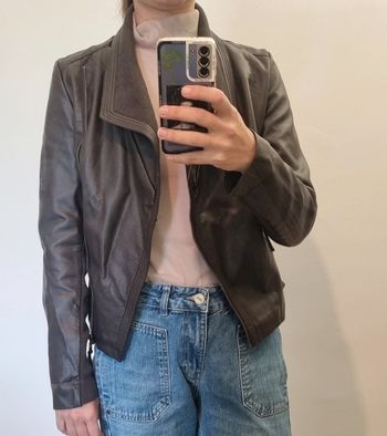 Perfecto marron bi-matiere Softy