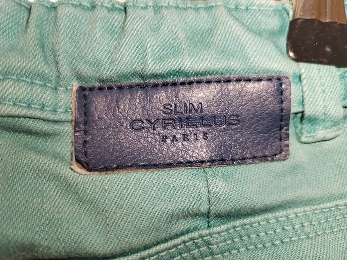 Pantalon jean vert menthe - coupe slim 5 Ans - photo numéro 9
