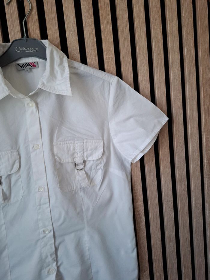 Chemise blanche coton Via28 T 38 - photo numéro 3